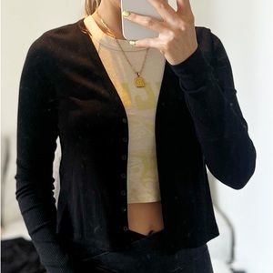 black cardigan